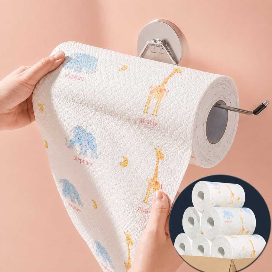Rolo Pano De Limpeza 100 peças Reutilizável Absorvente Água Preguiçoso Seco Lavável Toalha De Papel