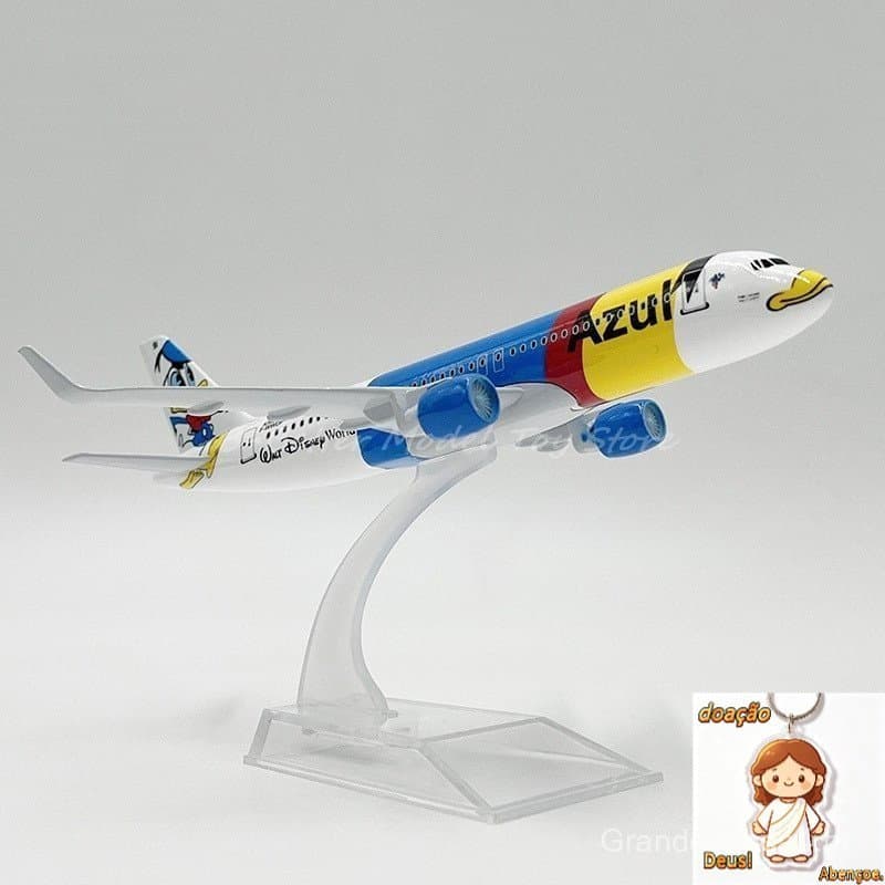 Réplica Em Miniatura De Avião Modelo Diecast Metal Toy A320 Azul Companhia Aéreas Brasileiras Air