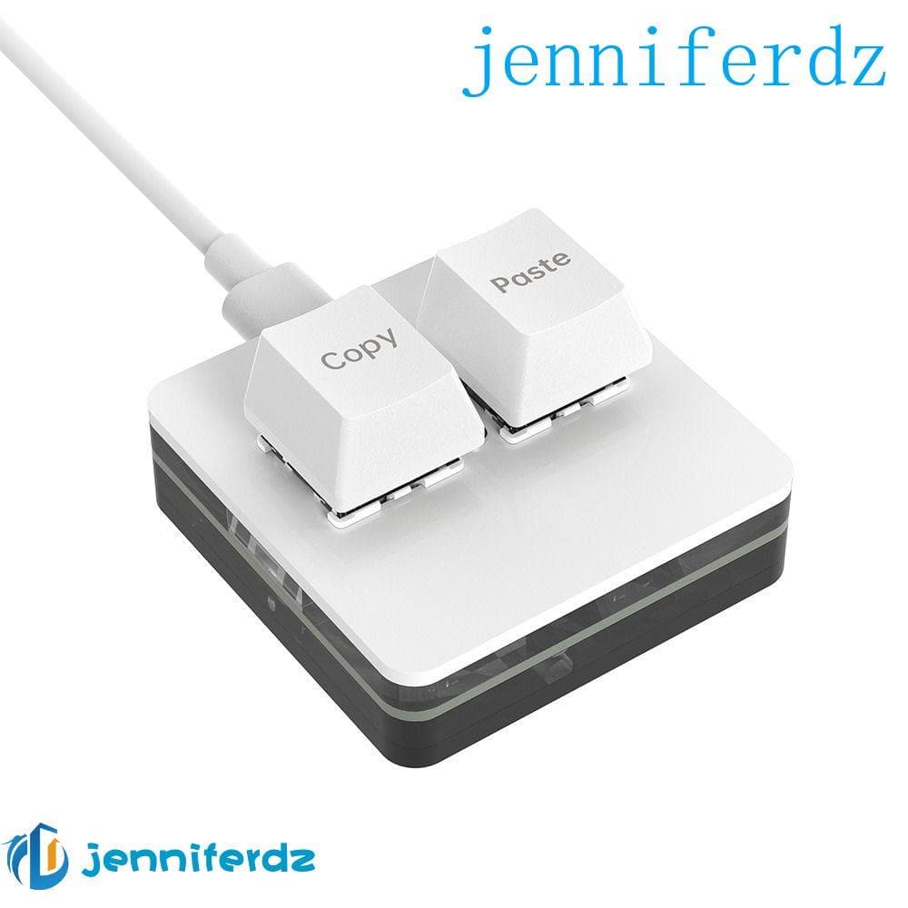 Teclado De Pasta De Cópia AJENNIFER , Mini Personalizado De 2 Teclas , Interruptor Vermelho Acrílico ,