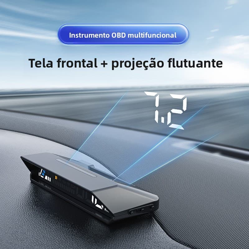 S100 display de cabeça OBD de tela dupla multifuncional carro HUD instrumento caixa de engrenagens de óleo temperatura d