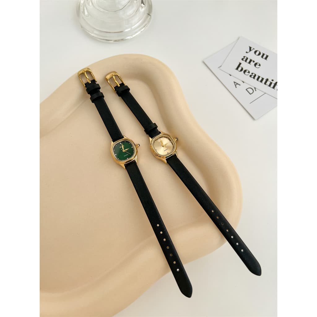 relogio feminino pequeno relogio feminino Relógio quadrado Medieval feminino nicho Retro High-End simples temperamento l