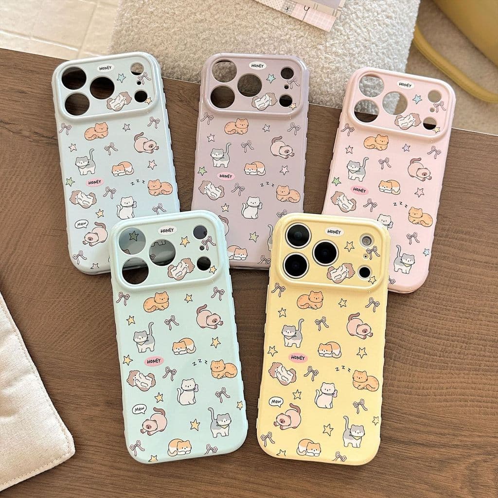 Capa De Telefone TPU Macia Com Desenho De Gato Fofo Para iPhone 17 Pro Max