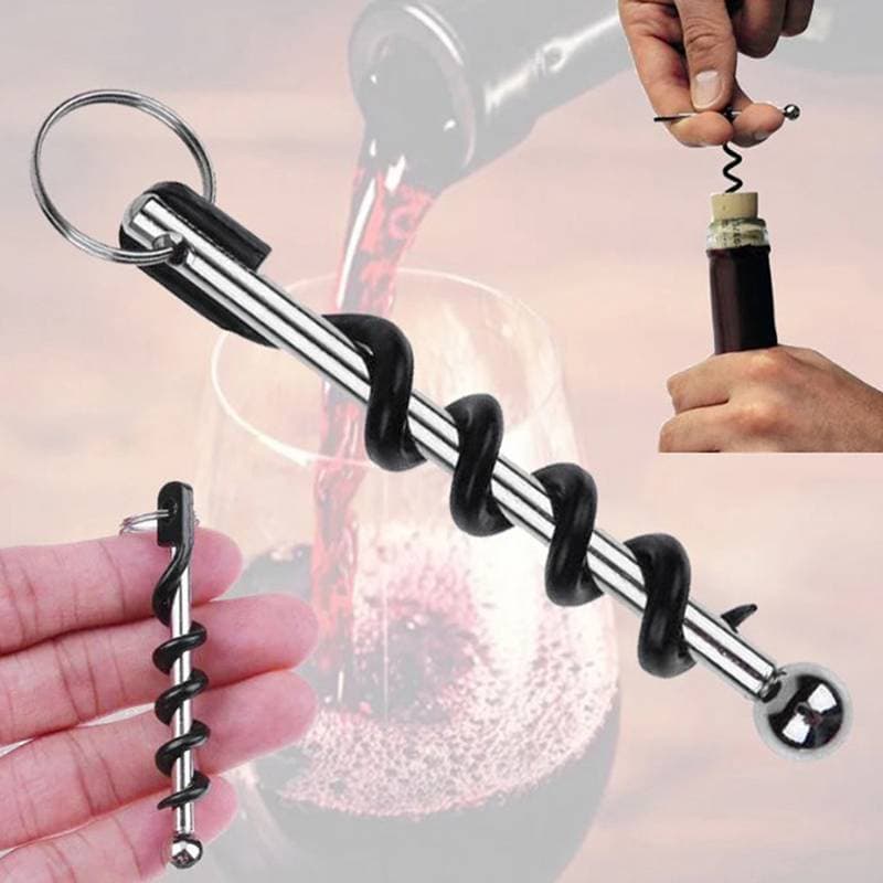 [hundr] Mini Poeta Garrafa Vermelha Saca-Rolhas Abridor De Tampa De Cerveja Chaveiro Portátil De Aço Inoxidável Ferramen