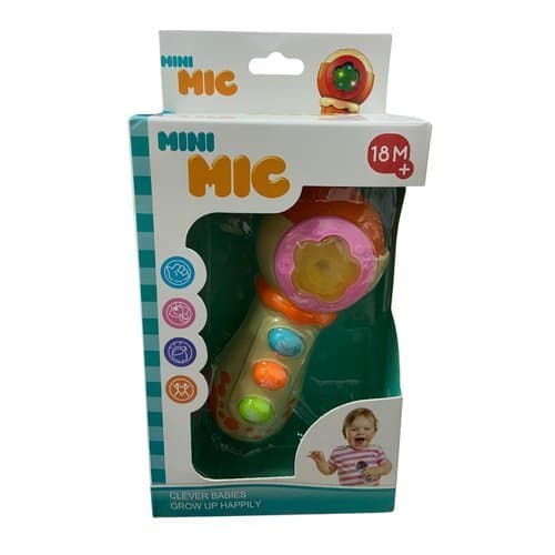 Microfone Infantil Musical Mini Brinquedo Som Divertido Portátil Cores Vibrantes Estímulo Crianças