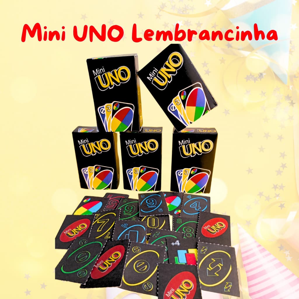 Kit 05/10/15/20/30 Mini Joguinho de cartas Festas Lembrancinha Aniversário Prenda Tipo Mini