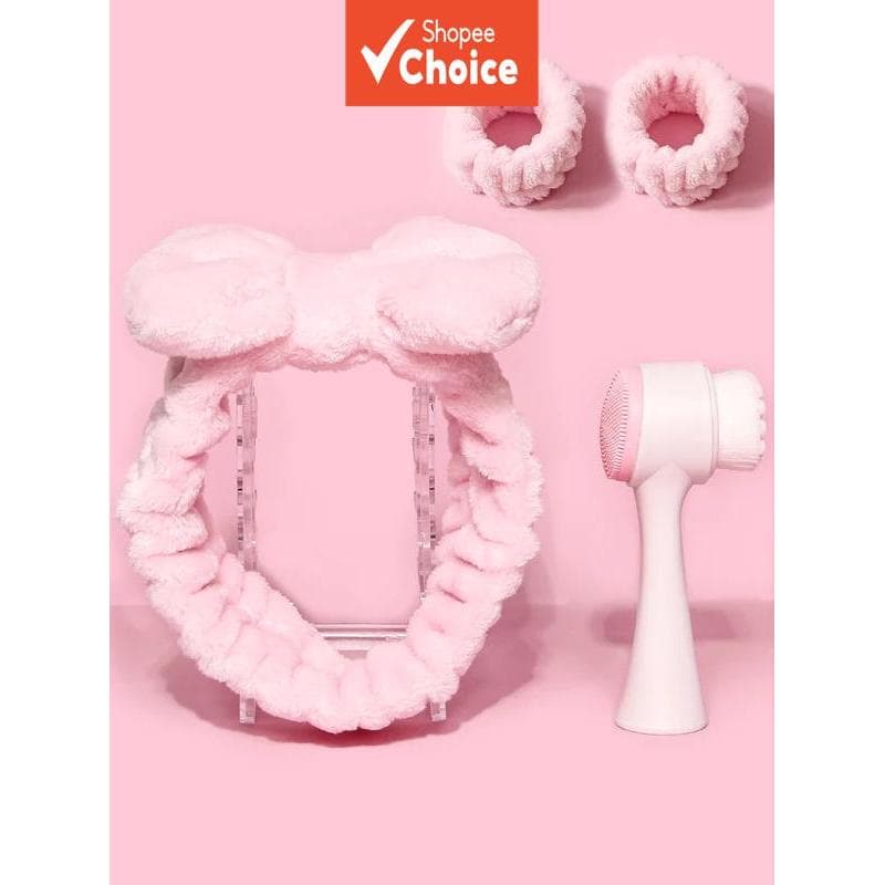 Conjunto De Escova Esfoliante Facial Dupla Face 3D De Silicone 4 Unidades-Limpador De Poros E Removedor De Cravos