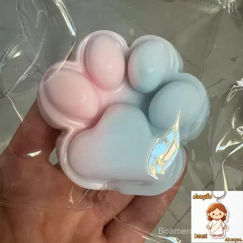 Bonito TPR Gradiente Taba Squishy Cat Paw Squeeze Toys Recuperação Lenta Alívio Do Estresse Brinquedo Deion