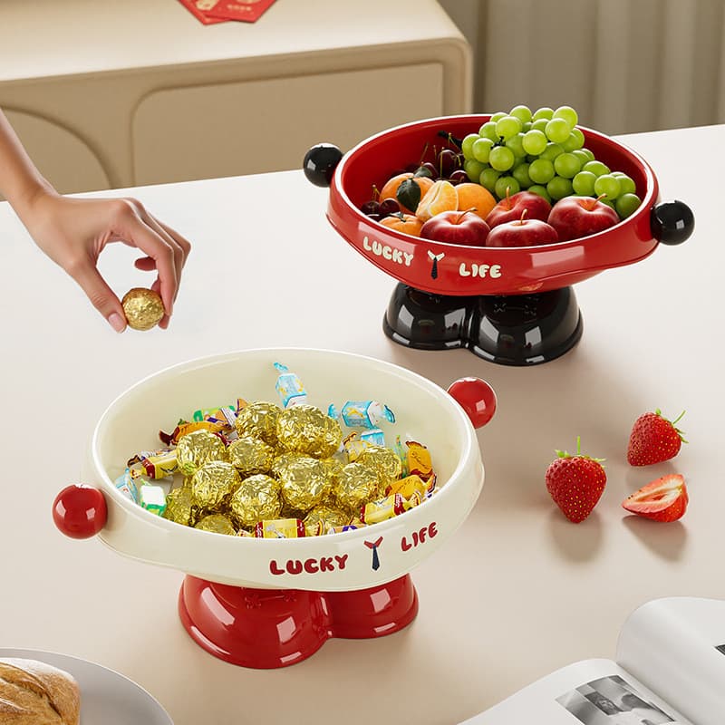 Prato de frutas luz luxo High-End sentido lanches nozes lanches caixa de doces Retro prato de frutas secas mesa de centr