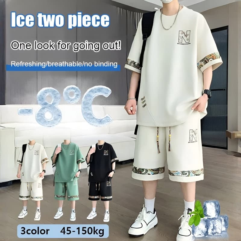【Ideal para Atividades Diárias】[Comfortable Design] Casual Sportswear Set Conjunto/Esportivo/Confortável