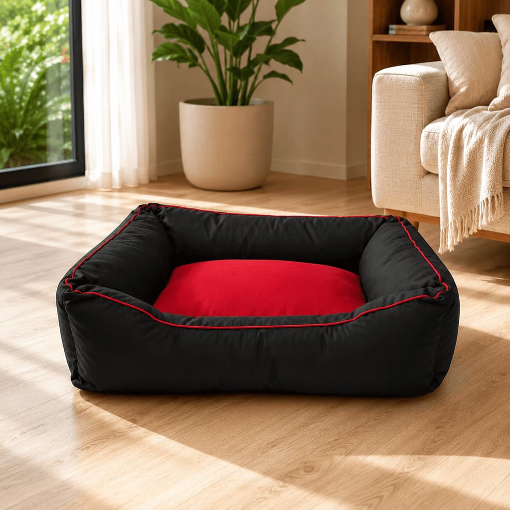Cama para Cachorro e Gato Acolchoada Super Macia Lavável Confortável Antiestresse para Pets Pequenos e Médios Premium