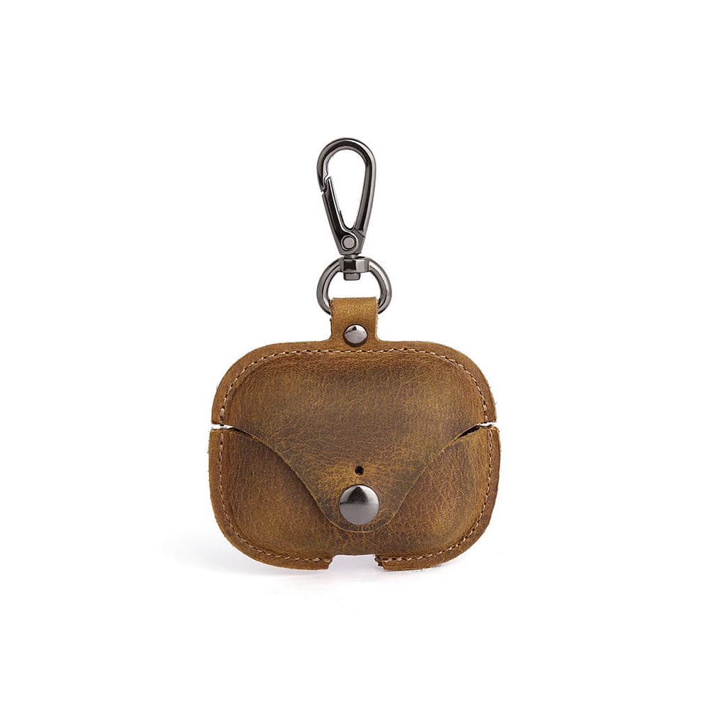 Adequado para AirPods Pro Apple Capa de fone de ouvido sem fio Nicho Light Luxo Crazy Horse Couro Couro Genuíno Capa pro