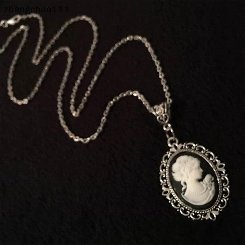 [Z] Beauty Cameo Nelace Gótico Joias Vintage Vitoriano Esculpido Beleza Charme Gargantilha Para Mulheres Meninas Novo