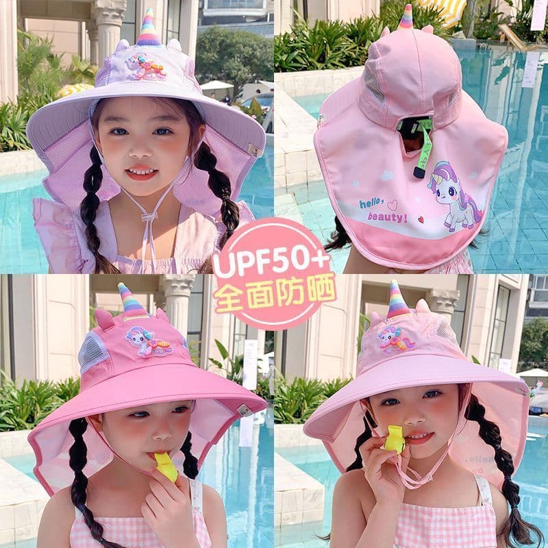 Crianças My Little Pony Pony Chapéu de sol de faia primavera verão guarda-sol xale chapéu de aba grande menina bebê chap