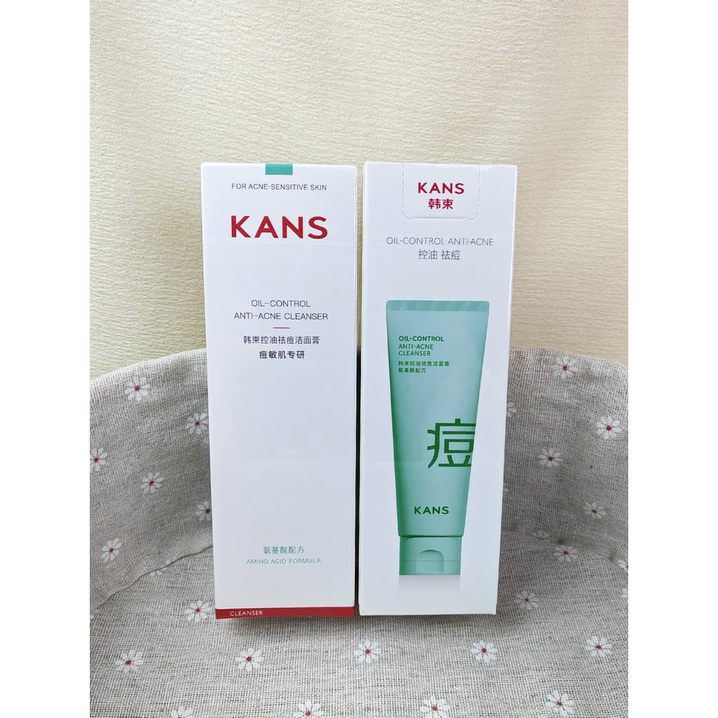 KANS pacote coreano controle de óleo Acne aminoácido creme de limpeza especializado em pele sensível limpeza profunda re