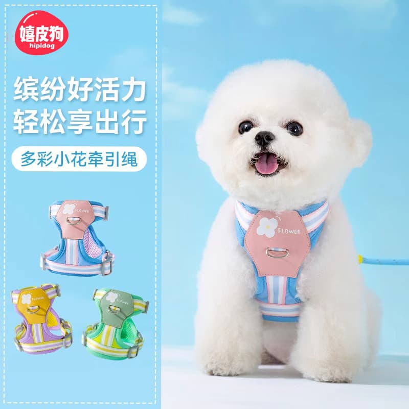 Coleira de cachorro estilo colete cinta peitoral corda de caminhada de cachorro pequeno de tamanho médio Teddy Pomerania