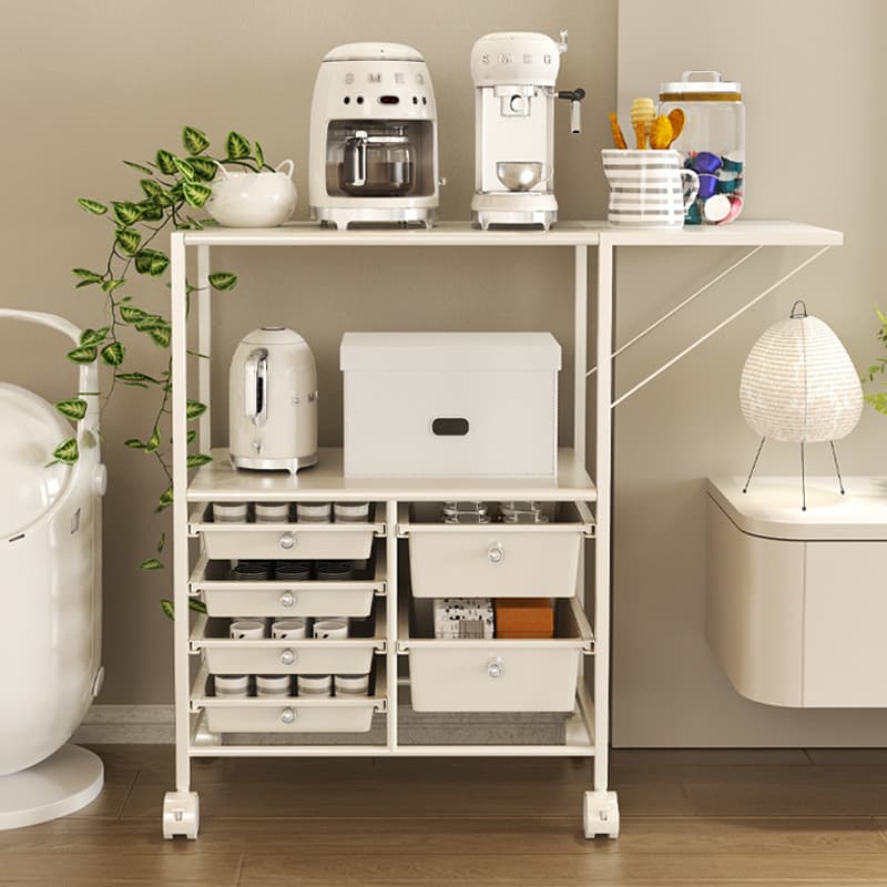 Novo estilo armário lateral de jantar pequeno apartamento piso doméstico multifuncional armário microondas Rack cozinha