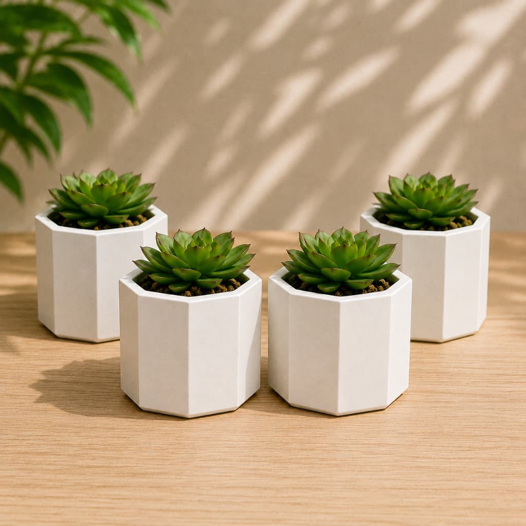 Kit 4 Vaso para Flores Artificial Decorativos de Planta - Envio Full