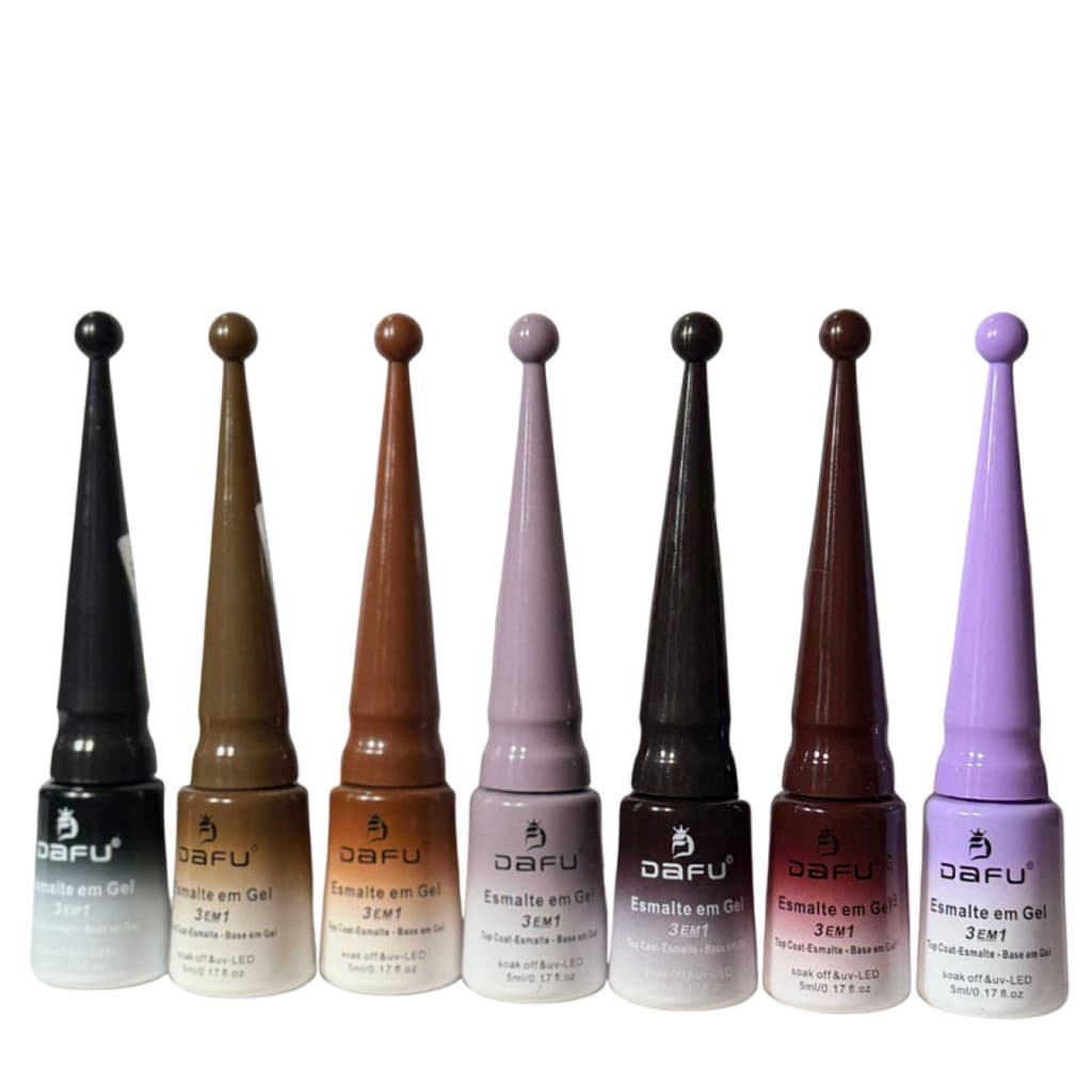 Kit Com 07 Esmalte Em Gel Da Dafu 3 Em1