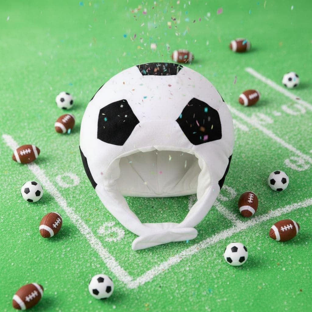 Chapéu De Futebol De Tecido Macio De Formato Engraçado Confortável De Usar Arnês De Desenho Animado Longa Duração Para P