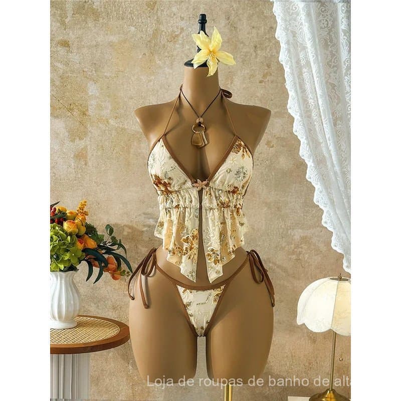 Glitter Sequin Printed Tankini Halter Bikini Women Swimwear Female Swimsuit Bather Bathing Suit Swim Two-pieces Bikini s
