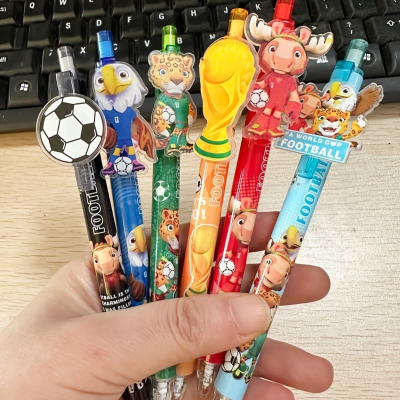6 Canetas Para a Copa Do Mundo De 2026 . Caneta Blue Touch Com Ponta De 0.5 Mm , Perfeita Recompensas Aluno , Celebraçõe