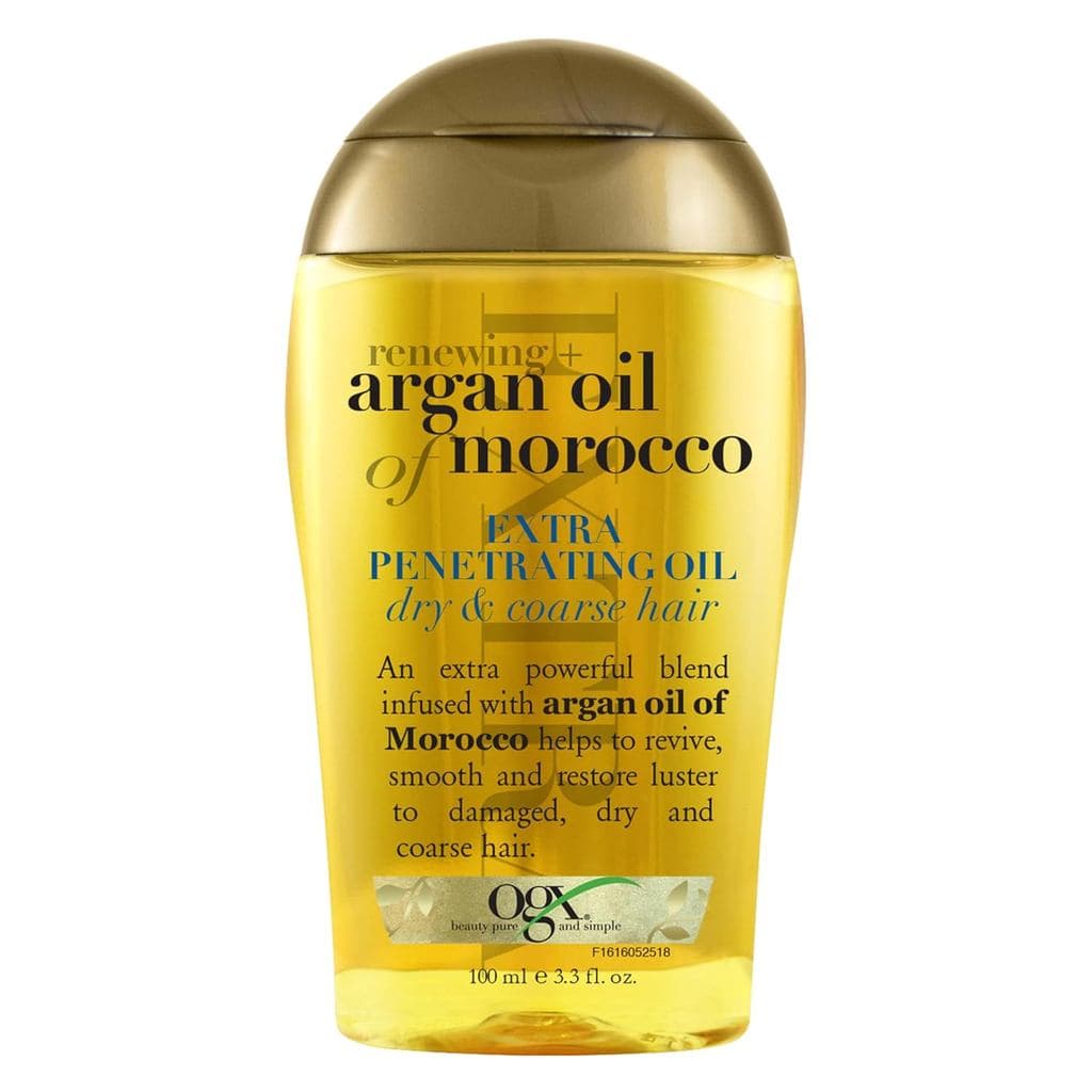 OGX Revitalizing Argan Oil Hair Serum, um sérum altamente penetrante, é adequado para cabelos secos, danificados, crespo