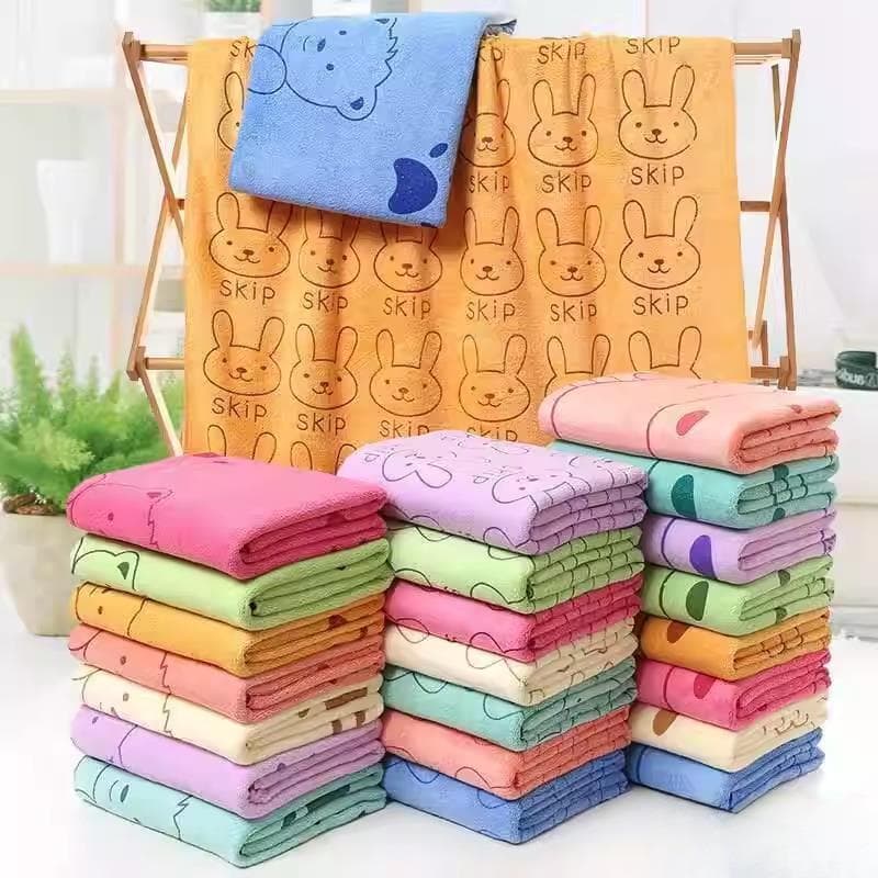 Toalha de banho grande de microfibra, absorvente de água doméstico, secagem rápida, adulto, desenho animado, crianças, e