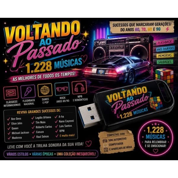 Pendrive De Muicas Voltando Ao Passado 1.228
