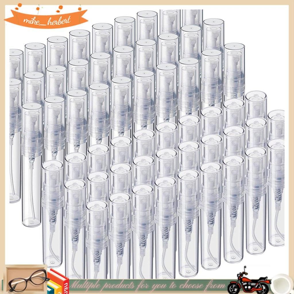 60 Pces Mini Garrafa Dos Pulverizadores , 3ml 5ml Plástica Transparente Vazia Pequena Recipientes Da Amostra