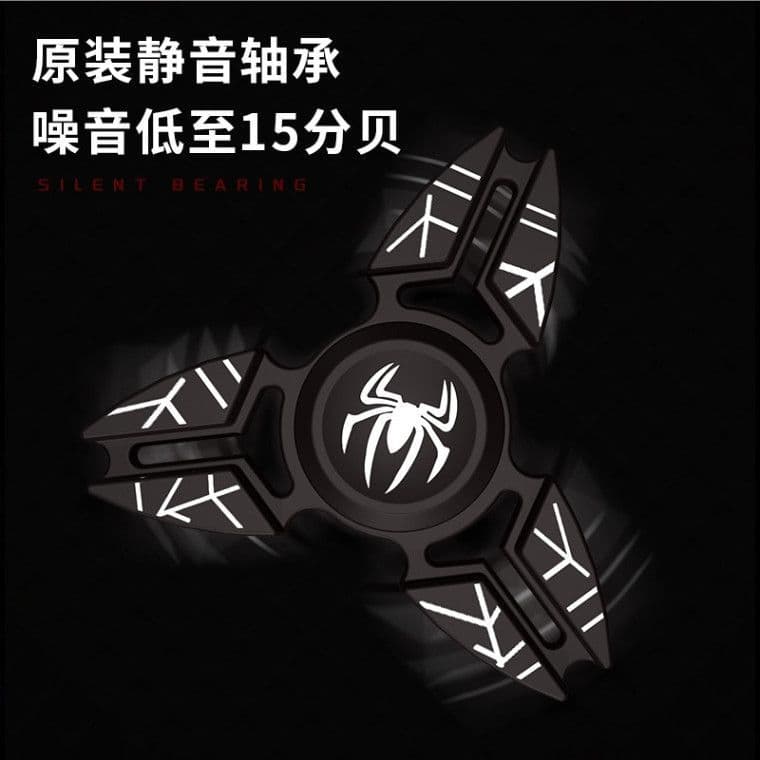 Fidget Spinner de Metal, Ultra-Durável com Três Lâminas em Forma de Aranha, Brinquedo EDC para Adultos e Estudantes, Gad