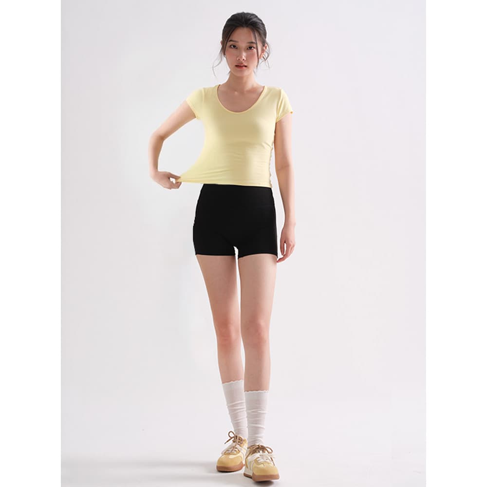 Yoga topo feminino verão de secagem rápida camiseta magro esportes de manga curta Pilates treinamento terno Fitness magr