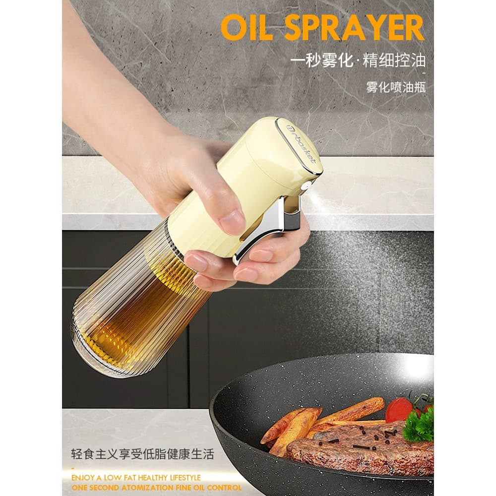 Spray de óleo garrafa spray fritadeira de ar cozinha do agregado familiar vidro atomização óleo comestível grau alimentí