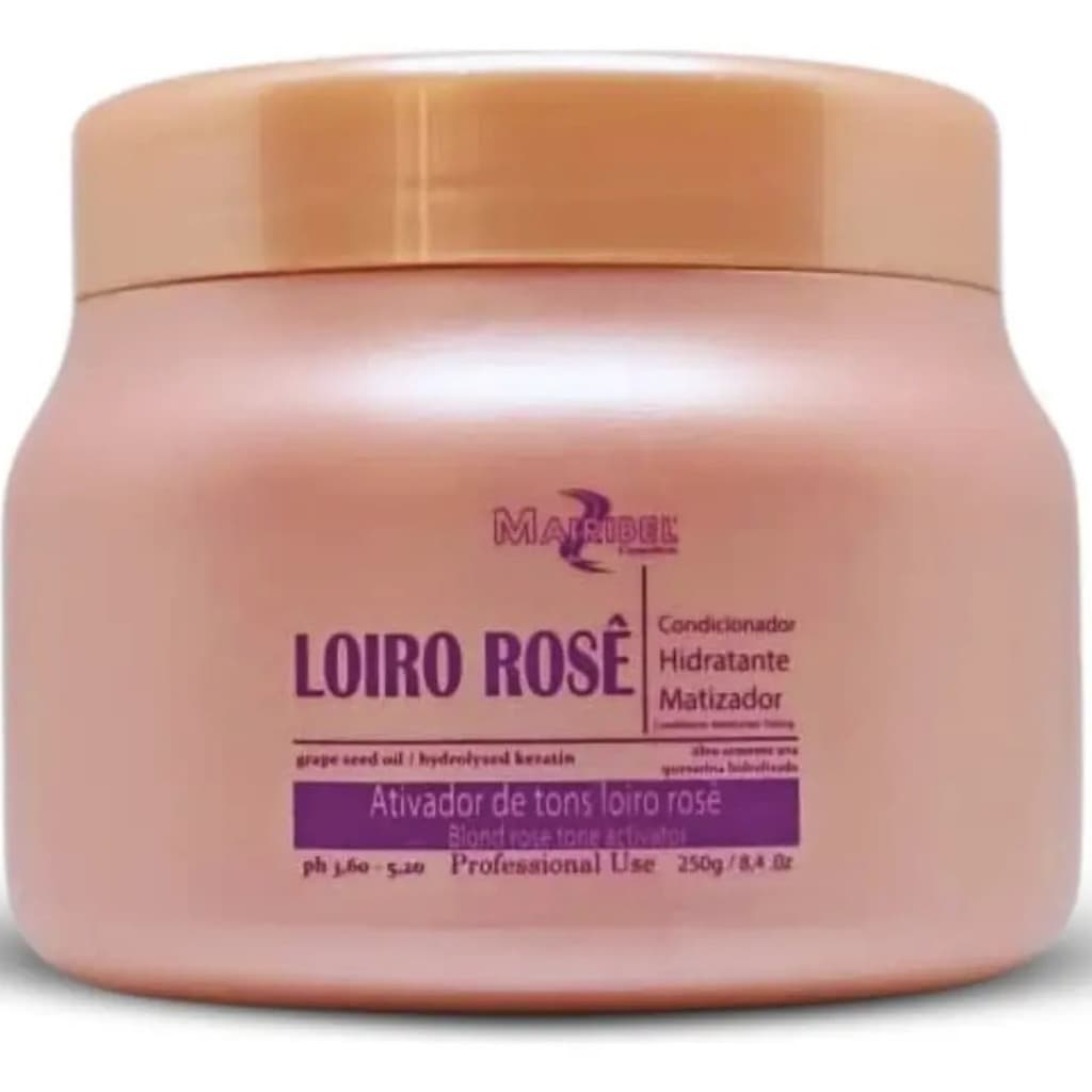 Máscara Matizadora Tonalizante Loiro Rosê Mairibel - 250g