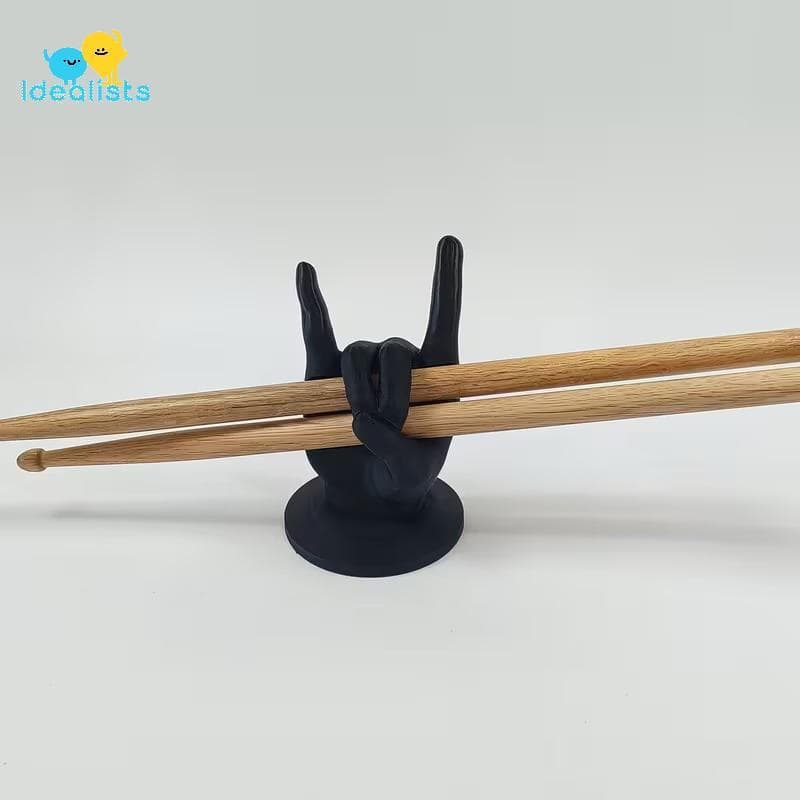 Idealists Creative Rock Suporte para Baquetas de Percussão, Expositor de Baquetas, Decoração de Casa, Presente Divertido