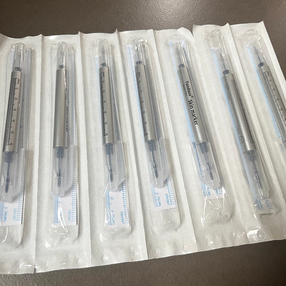 Caneta Marcadora De Pele De Sobrancelha De Cabeça Dupla 20/50 Unidades Com Régua De Medição