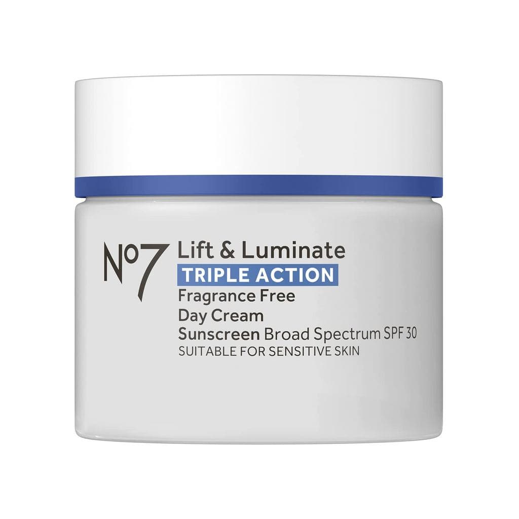 Creme Facial No7 Lift & Luminate de Tripla Ação - Hidratante Facial Sem Fragrância com FPS 30 - Formulado com Peptídeos