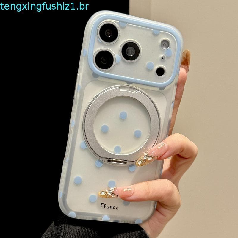 Capa De Suporte Giratório 360 Com Bloqueio De Cores De silicone Líquido Para iPhone 17 16 15 14 Pro max Magnética À Prov