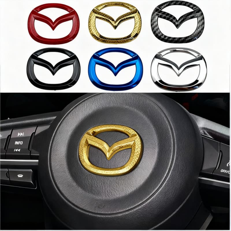 Adesivo Emblema Do Volante Mazda6 Atenza Para Modelos AXLA Cx4 Cx5 Cx7
