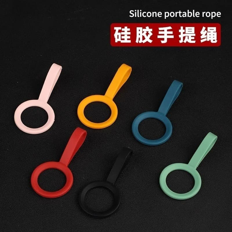 Copo de água corda de mão elástica pequena boca garrafa térmica copo Silicone lidar com resistência ao ar livre acessóri