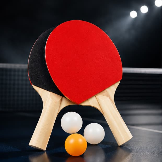Kit 2 Raquetes Ping Pong com 3 Bolinhas Tênis De Mesa