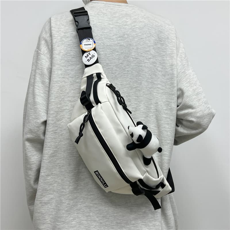 Bolsa De Peito Masculina À Prova D'água De Nylon Esportiva Mensageiro De Ombro Portátil Pequena