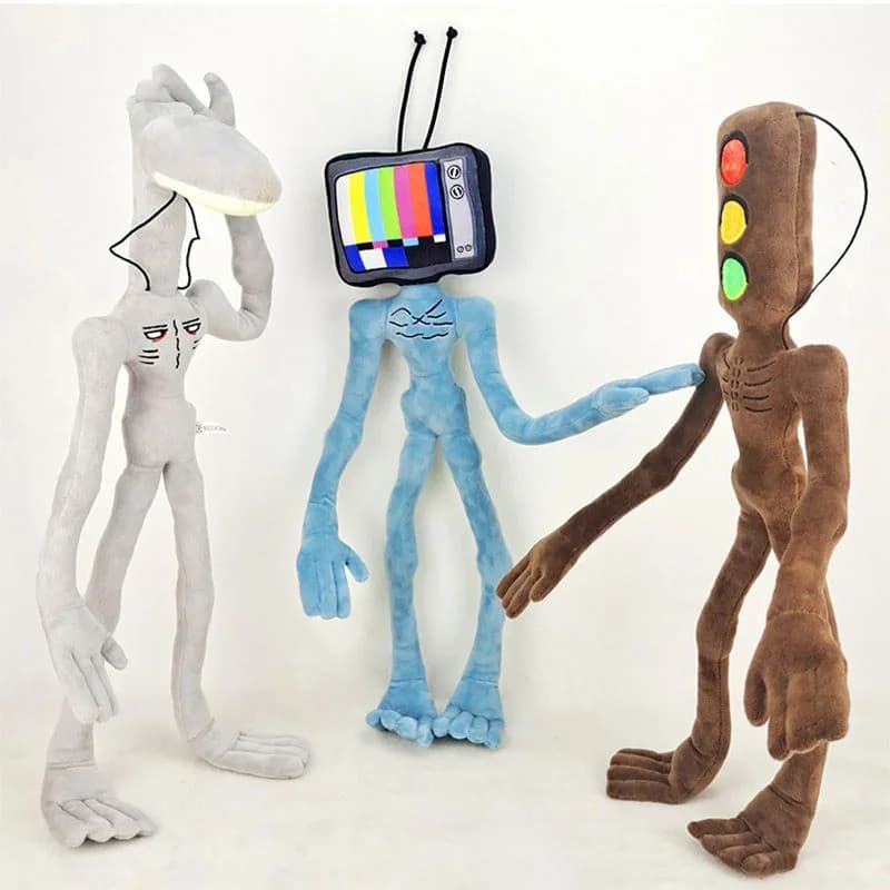 55cm Cabeça De Sirene Brinquedo De Pelúcia Sirenhead Macio Boneca Horror Personagem Figuras Peluches Para Crianças Anive