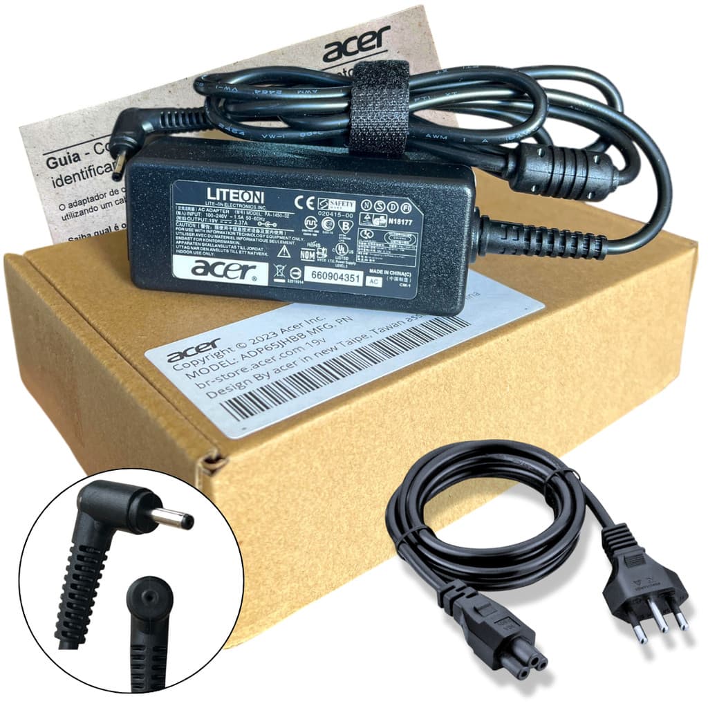 Carregador AC 19v 2.37a 45w (Plug Fino) 3k