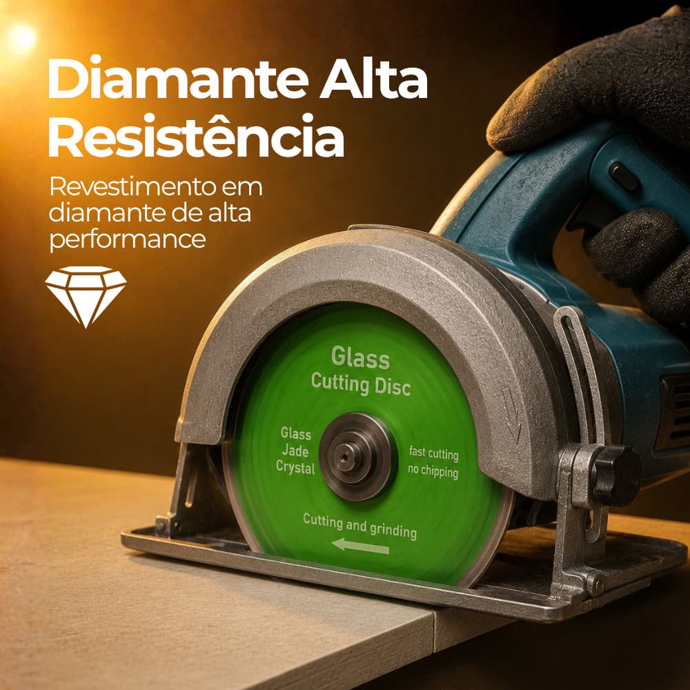 Disco De Corte Para Vidro Porcelana Piso Cerâmica Jade e Cristal 100mm x 15mm