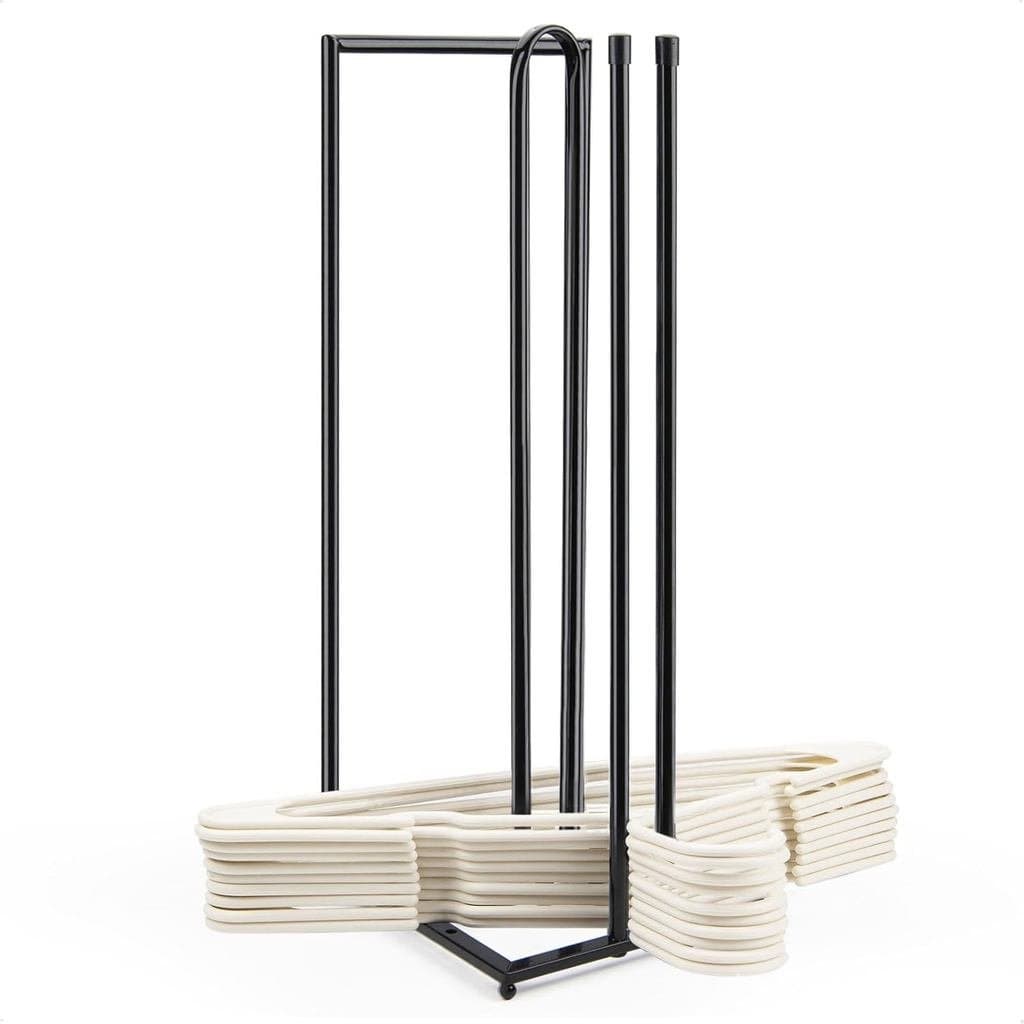 Organizador de Cabides, Suporte de Metal para Armazenamento de Cabides, Capacidade para até 60 Cabides de Veludo, Organi