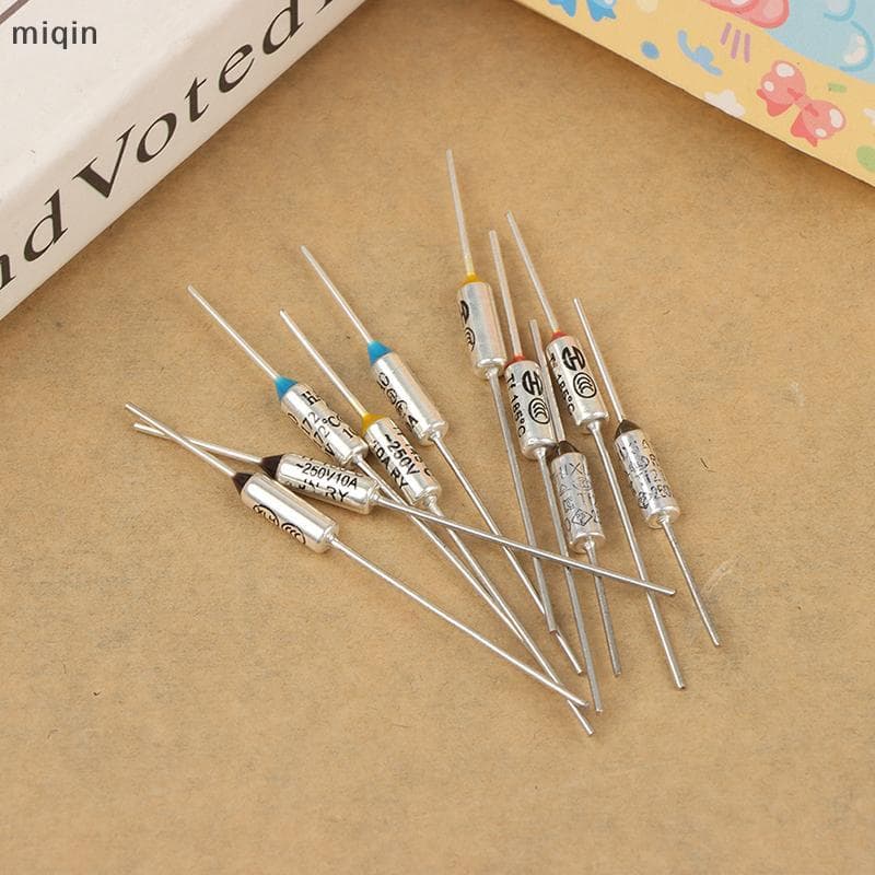 10 Pcs Fusível Térmico De Metal 10A 15A 250 V Temperatura 142 ° 150 172 185 216 Para Panela Elétrica De Arroz
