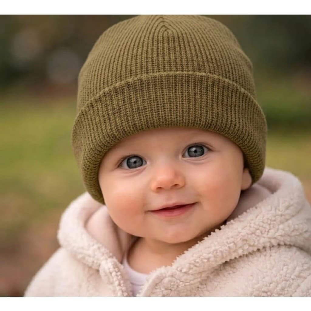 Touca Gorro Frio Lã Infantil 0 A 6 Meses
