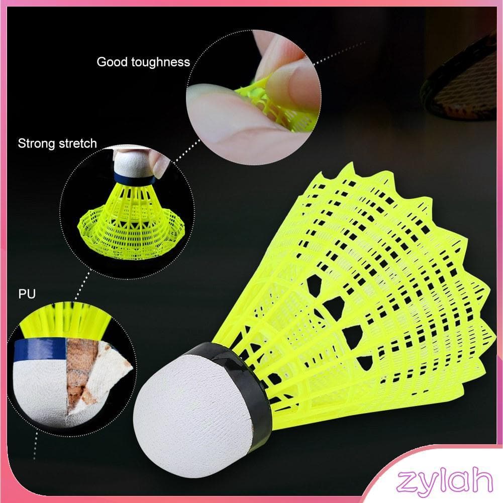 Zylah.br 6 unidades / conjunto petecas de badminton bolas de nylon de alta velocidade para treinamento esportivo