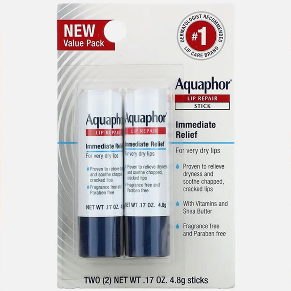 Aquaphor Lip Repair Lip balm specializes in restoring chapped lips