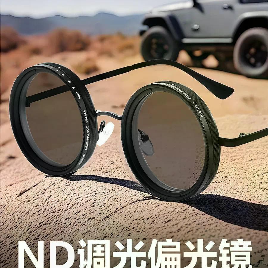 2026 novo estilo nd artesanal pesca ao ar livre óculos de sol 9 velocidades ajuste Manual escurecimento luz polarizada20